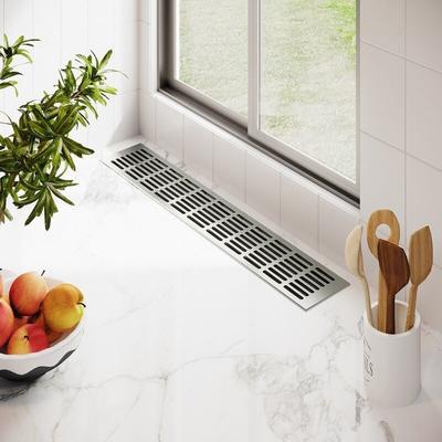 Ms Beschläge - Lüftungsgitter Silber eloxiert F1 100mm x 800mm Stegblech Heizungsdeckel Lüftung aus