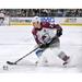 Nathan MacKinnon Colorado Avalanche Unsigned White Jersey Skating Photograph