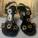 Tory Burch Shoes | Black Patent Leather Tory Burch Wedges Size 5 | Color: Black/Gold | Size: 5