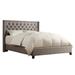 Zipcode Design™ Kaster Tufted Low Profile Standard Bed Upholstered/Linen in Brown | 52.8 H x 87.8 W x 88.58 D in | Wayfair