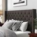 Zipcode Design™ Kaster Upholstered Wingback Headboard Upholstered, Linen in Brown | 52.76 H x 87.8 W x 6.7 D in | Wayfair