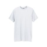 Men's Big & Tall Shrink-Less™ Lightweight Longer-Length Crewneck Pocket T-Shirt by KingSize in White (Size 6XL)