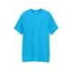 Men's Big & Tall Shrink-Less™ Lightweight Longer-Length Crewneck Pocket T-Shirt by KingSize in Electric Turquoise (Size 3XL)