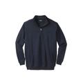 Men's Big & Tall Quarter Zip Sweater Fleece by KingSize in Slate Blue Marl (Size XL)
