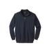 Men's Big & Tall Quarter Zip Sweater Fleece by KingSize in Slate Blue Marl (Size XL)