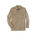 Men's Big & Tall Long Sleeve Pilot Shirt by Boulder Creek® in Dark Khaki (Size 5XL)
