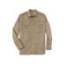 Men's Big & Tall Long Sleeve Pilot Shirt by Boulder Creek® in Dark Khaki (Size 5XL)