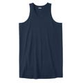 Men's Big & Tall Shrink-Less™ Lightweight Longer-Length Tank by KingSize in Navy (Size 7XL) Shirt