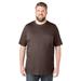 Men's Big & Tall Boulder Creek® Heavyweight Crewneck Pocket T-Shirt by Boulder Creek in Dark Brown (Size XL)