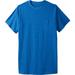 Men's Big & Tall Shrink-Less™ Lightweight Longer-Length Crewneck Pocket T-Shirt by KingSize in Royal Blue Heather (Size 8XL)