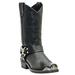 Wide Width Men's Dingo 12" Leather Eagle Harness Strap Boots by Dingo in Black (Size 12 W)