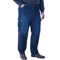 Men's Big & Tall Relaxed Fit Cargo Denim Look Sweatpants by KingSize in Indigo (Size XL) Jeans