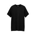 Men's Big & Tall Shrink-Less™ Lightweight Longer-Length Crewneck Pocket T-Shirt by KingSize in Black (Size 5XL)