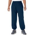 Men's Big & Tall Lightweight Elastic Cuff Sweatpants by KingSize in Navy (Size 8XL)