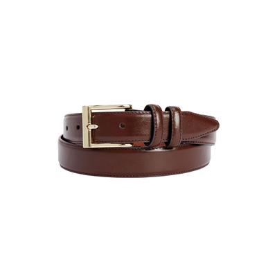 Men's Big & Tall Synthetic Leather Belt with Class...
