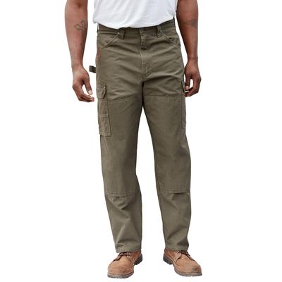 Men's Big & Tall Ripstop Cargo Pants by Wrangler in Loden (Size 44 32)