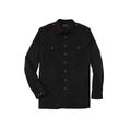 Men's Big & Tall Long Sleeve Pilot Shirt by Boulder Creek® in Black (Size 4XL)