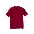 Men's Big & Tall Shrink-Less™ Lightweight V-Neck Pocket T-Shirt by KingSize in Rich Burgundy (Size 5XL)