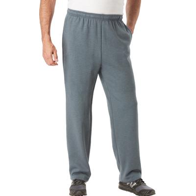 Men's Big & Tall Wicking Fleece Open Bottom Pants by KS Sport™ in Heather Dark Slate (Size 5XL)