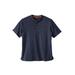 Men's Big & Tall Boulder Creek® Heavyweight Short-Sleeve Henley Shirt by Boulder Creek in Navy (Size XL)