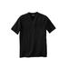 Men's Big & Tall Shrink-Less™ Lightweight V-Neck Pocket T-Shirt by KingSize in Black (Size 7XL)