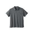 Men's Big & Tall Heavyweight Jersey Polo Shirt by KingSize in Steel (Size 3XL)