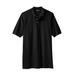 Men's Big & Tall Longer-Length Shrink-Less™ Piqué Polo Shirt by KingSize in Black (Size 3XL)