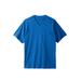 Men's Big & Tall Shrink-Less™ Lightweight V-Neck Pocket T-Shirt by KingSize in Royal Blue Heather (Size 3XL)