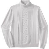 Men's Big & Tall Liberty Blues™ Shoreman's Cable Knit Turtleneck Sweater by Liberty Blues in Sand Stone (Size XL)