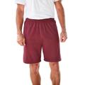 Men's Big & Tall Lightweight Jersey Shorts by KingSize in Heather Deep Burgundy (Size 8XL)