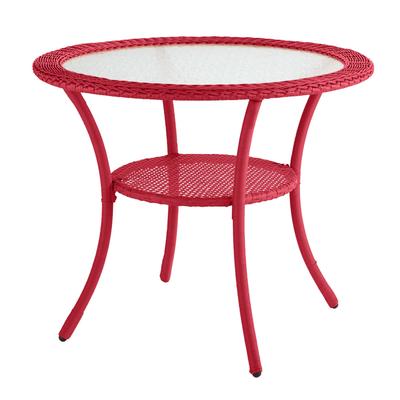 Roma All-Weather Resin Wicker Bistro Table by BrylaneHome in Coral Patio Furniture