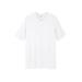 Men's Big & Tall Shrink-Less™ Lightweight Longer-Length V-neck T-shirt by KingSize in White (Size 2XL)