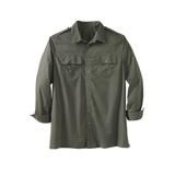 Men's Big & Tall Long Sleeve Pilot Shirt by Boulder Creek® in Olive (Size 2XL)