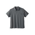 Men's Big & Tall Heavyweight Jersey Polo Shirt by KingSize in Steel (Size XL)