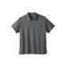 Men's Big & Tall Heavyweight Jersey Polo Shirt by KingSize in Steel (Size XL)