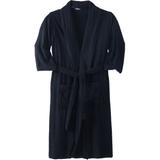 Men's Big & Tall Terry Bathrobe with Pockets by KingSize in Black (Size XL/2XL)
