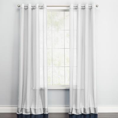 Wide Width BH Studio Sheer Voile Grommet Panel by BH Studio in Eggshell (Size 56" W 84" L) Window Curtain