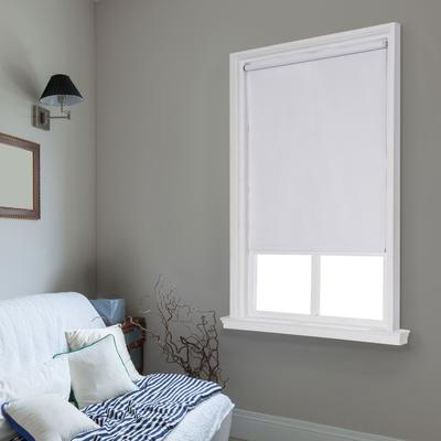 Wide Width Cut-to-Width Spring Vinyl Roller Shade by Whole Space Industries in White (Size 47" W 64" L)