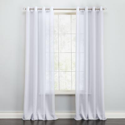 Wide Width BH Studio Sheer Voile Grommet Panel by BH Studio in White (Size 56