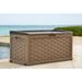 88-Gallon Basketweave Deck Storage Bench by BrylaneHome in Tan