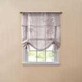 Wide Width BH Studio Sheer Voile Tie-Up Shade by BH Studio in Slate (Size 32" W 63" L) Window Curtain