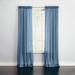 BH Studio Sheer Voile Rod-Pocket Panel Pair by BH Studio in Smoke Blue (Size 120"W 63" L) Window Curtains