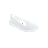 Extra Wide Width Women's The Dottie Slip On Sneaker by Comfortview in White (Size 10 1/2 WW)