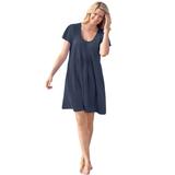 Plus Size Women's Box-Pleat Cover Up by Swim 365 in Navy (Size 18/20) Swimsuit Cover Up