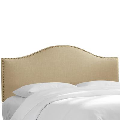 Ashland Nail Button Headboard by Skyline Furniture in Linen Sandstone (Size CALKNG)