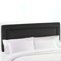 Linen Fabric Full Headboard by Skyline Furniture in Black Linen