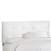 Roscoe Tufted Headboard by Skyline Furniture in Twill White (Size KING)