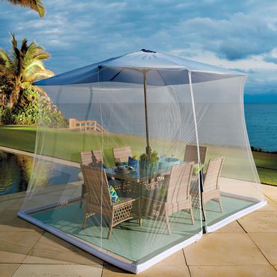 Mesh Mosquito Umbrella Canopy by BrylaneHome in Wh...