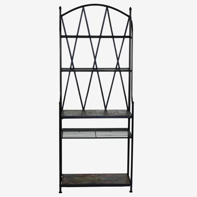 Baker's Rack with Slate Top by 4D Concepts in Blac...