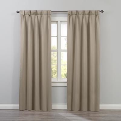 Wide Width BH Studio Room-Darkening Pinch Pleat Panel by BH Studio in Taupe (Size 35